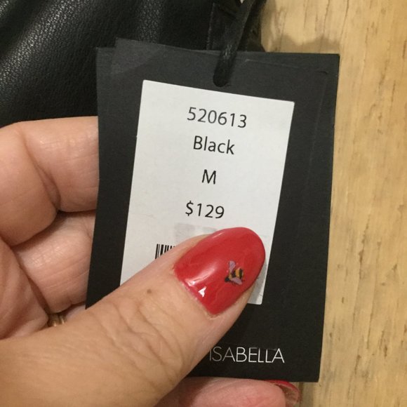 NWT Gabby Isabella faux leather skirt beautiful size medium with matching belt - Picture 4 of 8